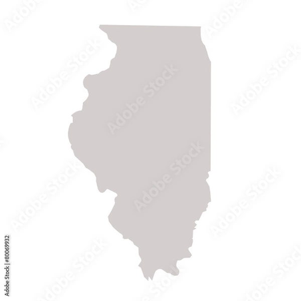 Fototapeta Illinois State map