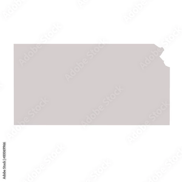 Fototapeta Kansas State map