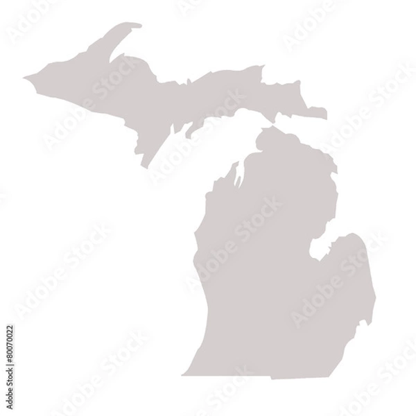 Obraz Michigan State map