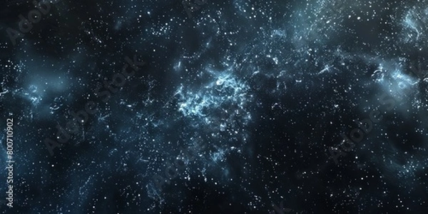 Fototapeta Glimmering stars against cosmic galaxy backdrop. Astronomical wonder in the night sky.