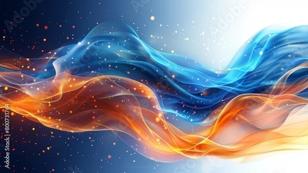 Fototapeta The image is showing abstract fire and ice