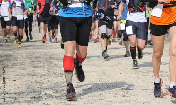 Obraz runners run during the competitive race
