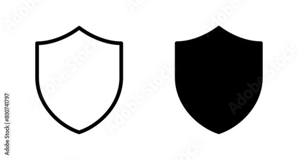 Fototapeta Shield vector vector icon isolated on white background. Protection icon vector. Security vector icon