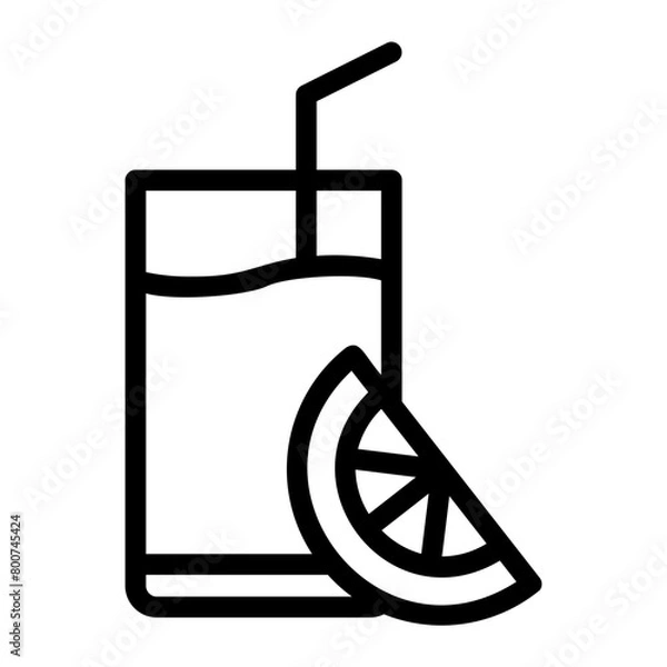 Obraz fruit juice line icon