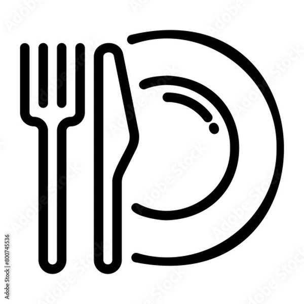Obraz plate line icon