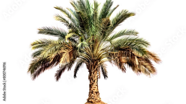 Fototapeta portrait tree palm isolated on white background
