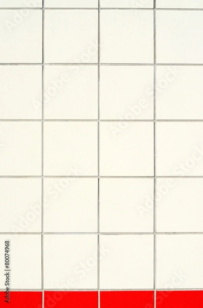Obraz Rote und weiße Fliesen