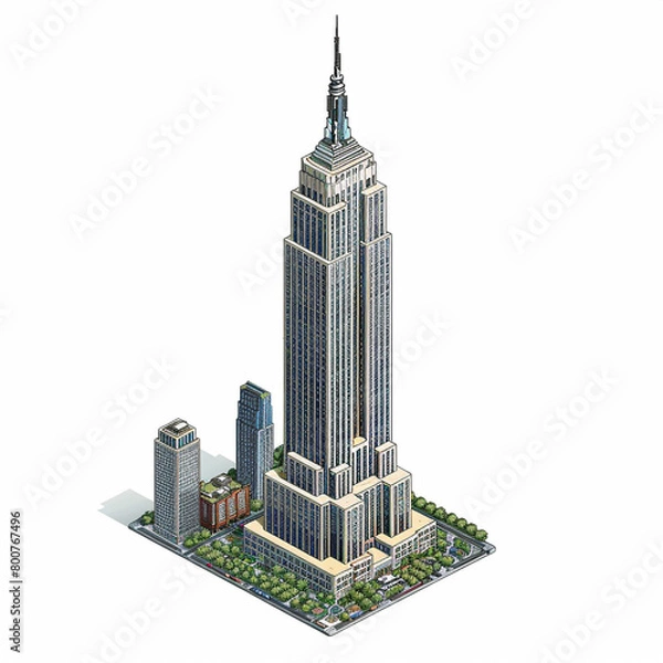 Fototapeta Isometric view of Empire State