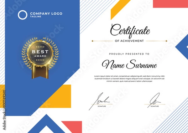 Obraz Certificate bank