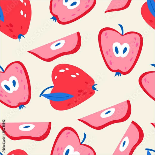 Fototapeta Seamless Fruit Patterns. Elegant Art for Printing