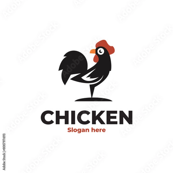 Obraz chocken rooster logo vector