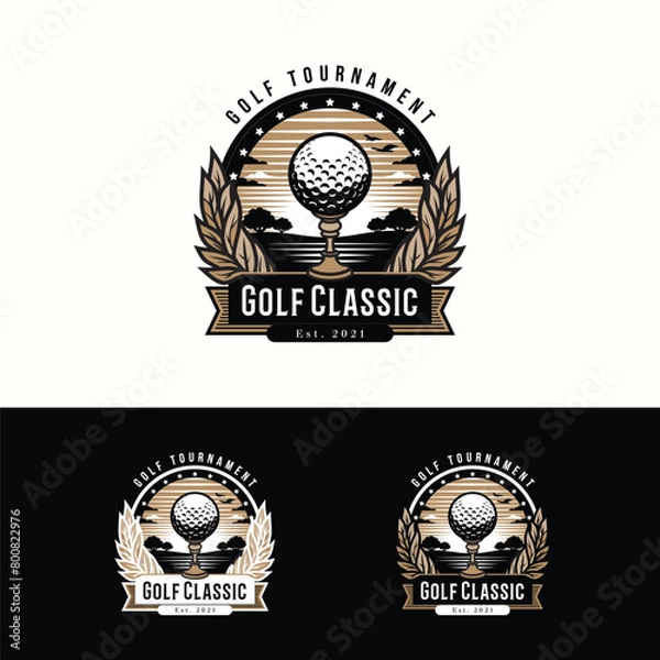 Obraz Golf Tournament Classic Logo Vector