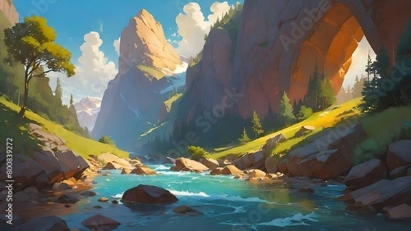 Obraz sunny riverside