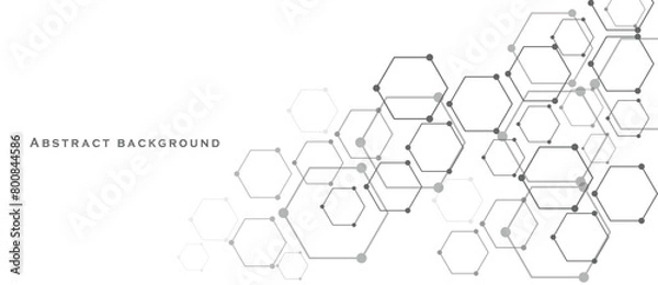 Fototapeta hexagon pattern vector illustration. Geometric abstract background with simple hexagonal elements.