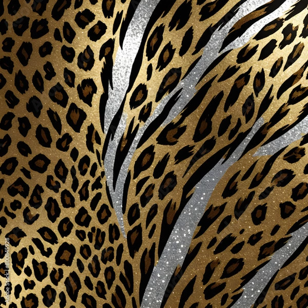 Fototapeta glitter leopards patterns