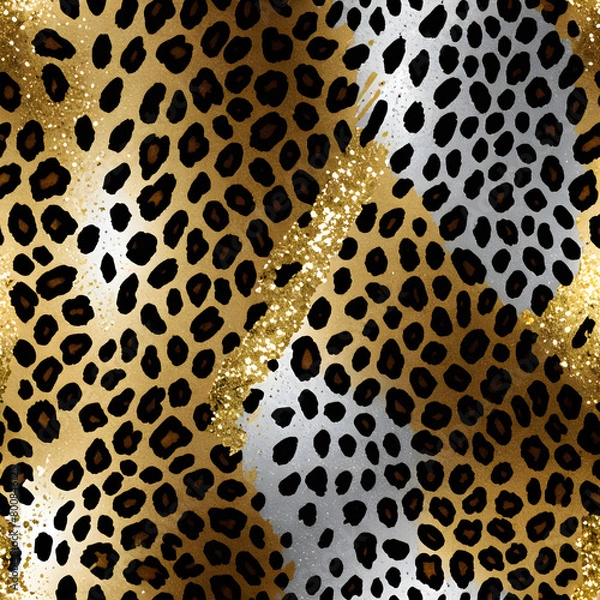 Fototapeta glitter leopards patterns