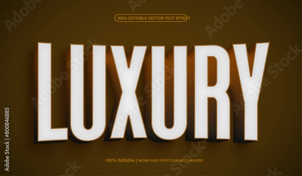 Fototapeta Luxury 3d editable premium vector text effect