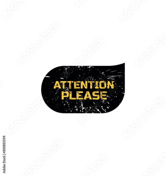 Obraz attention sign on white background	