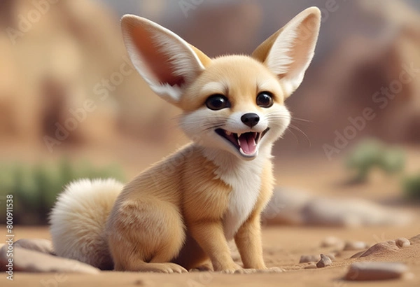 Obraz happy fennec fox 2