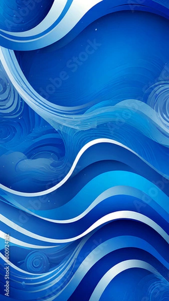 Obraz Abstract background with red, blue and white stripes. Vector illustration. Generative AI