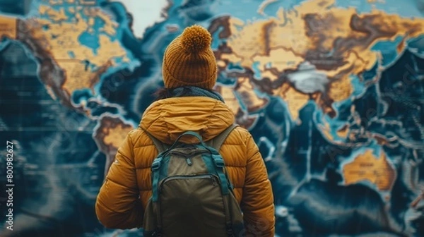 Fototapeta Person traveling and experiencing new cultures, Learning through exploration and immersion , blender