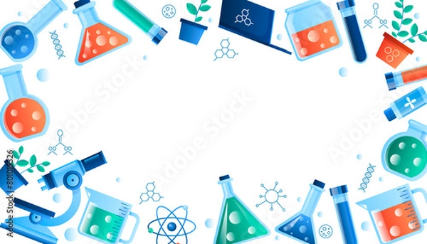 Fototapeta Science lab background in gradient design