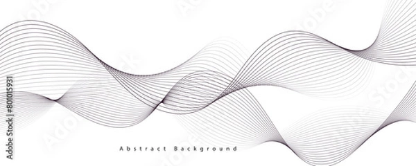 Fototapeta Abstract vector background with flowing waves. EPS10
