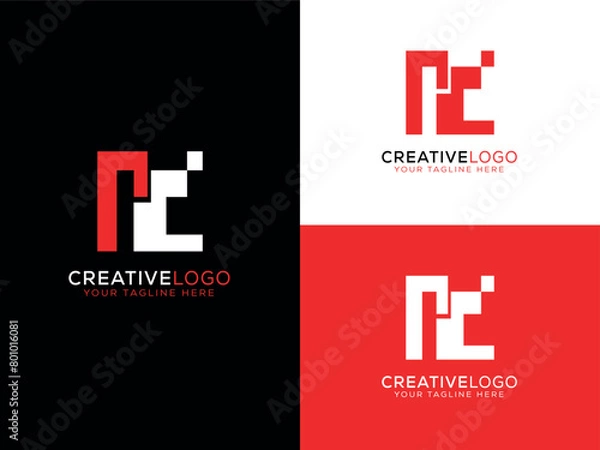 Fototapeta Minimal Modern letter Logo
