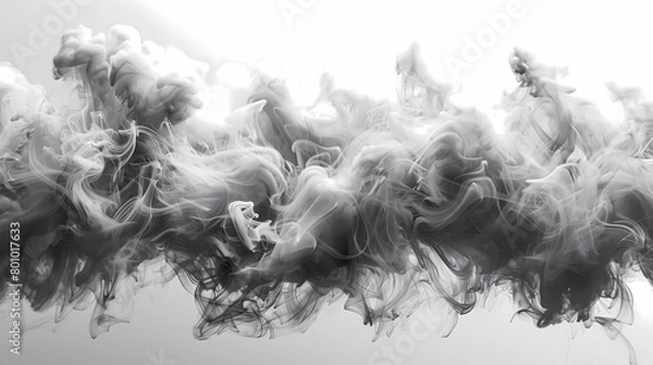 Obraz smoke on white background