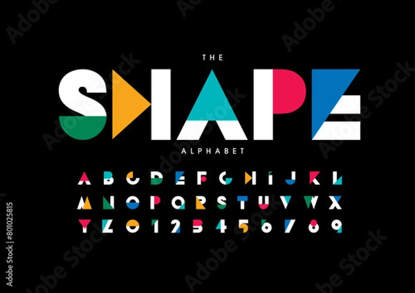 Obraz Vector of stylized modern font and alphabet