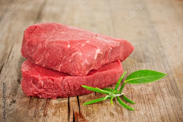 Fototapeta rohe steaks