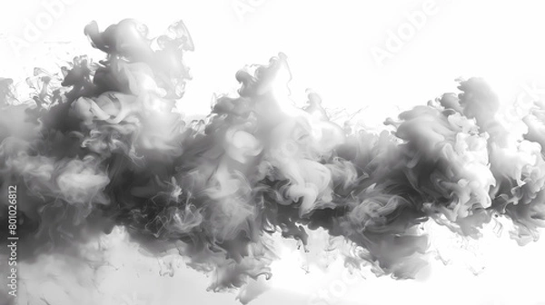 Obraz black and white smoke
