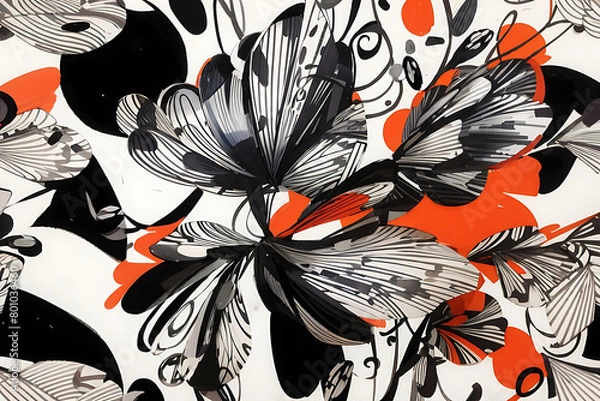 Fototapeta abstract floral background Generatve Ai