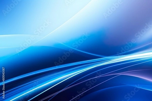Fototapeta Abstract blue wave background. Generative AI