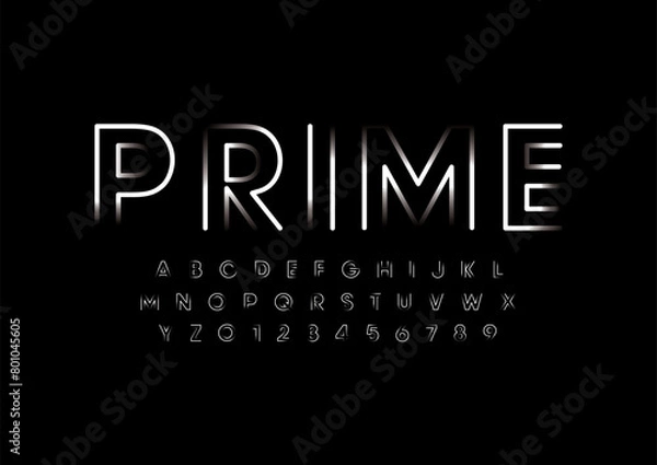 Obraz Vector of stylized modern font and alphabet