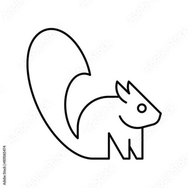 Obraz Squirrel logo. Icon design. Template elements	