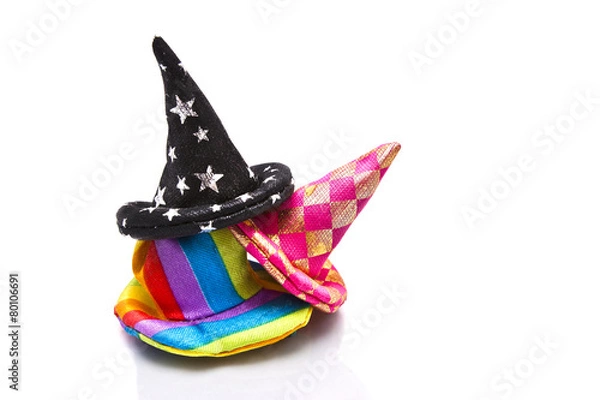 Fototapeta Clown hats isolated on white