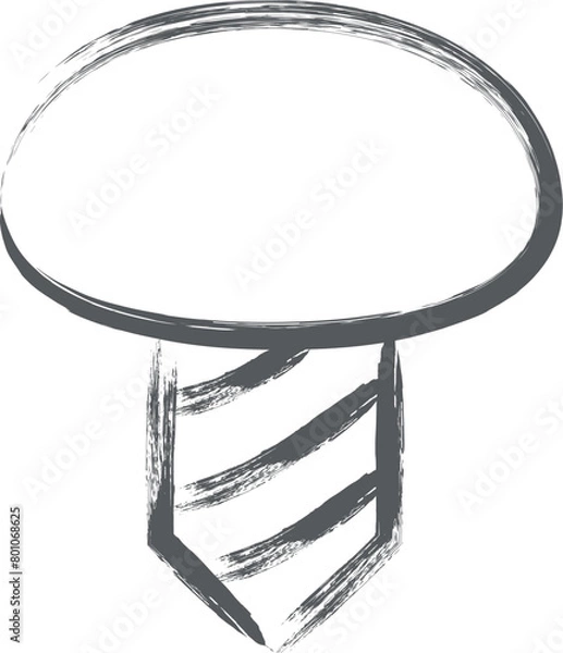 Fototapeta 筆書きミニミニアイコン　ネジ