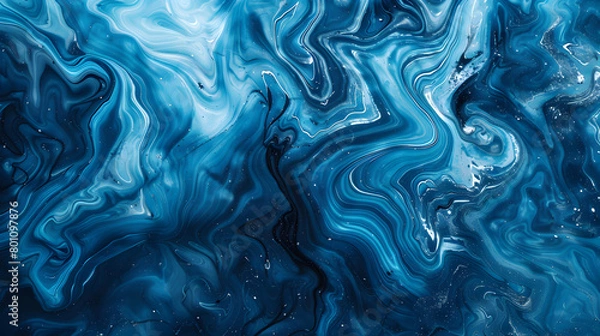 Fototapeta blue abstract good Swirls Marble background. Generative AI.
