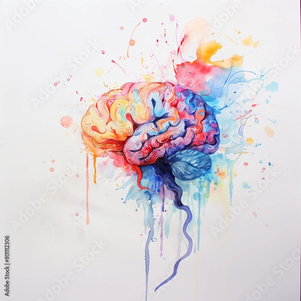 Obraz 水彩で描いた脳