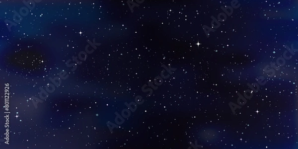 Fototapeta Blue Starry sky. Seamless pattern