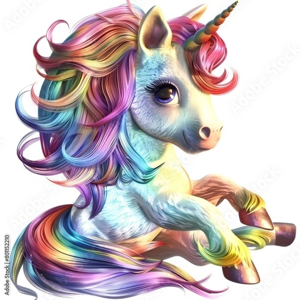 Fototapeta Unleash Your Imagination Crafting Whimsical Creatures and Rainbow Unicorns
