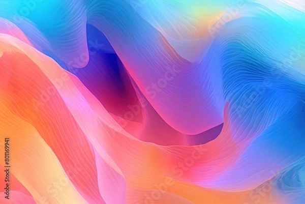 Fototapeta Vibrant Abstract Waves Colorful Fluid Gradient Artwork