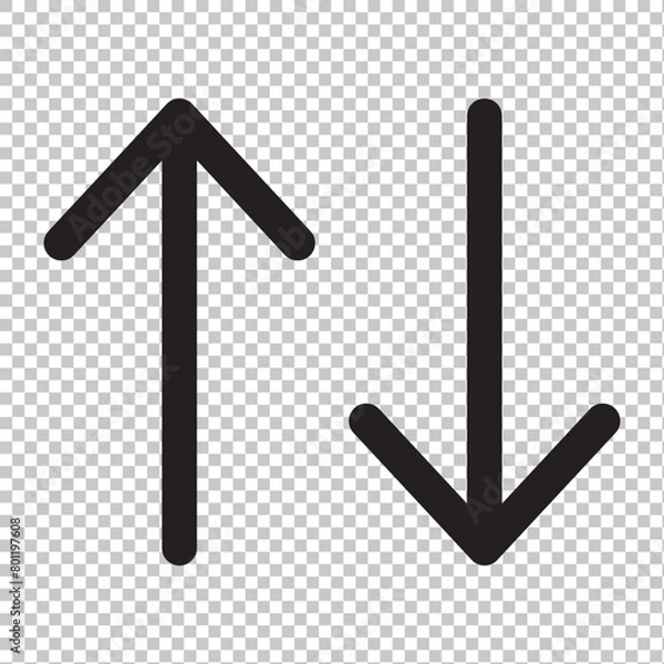 Fototapeta Up and down arrow vector isolated. EPS 10.