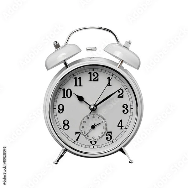 Fototapeta 3d alarm clock isolated on transparent background