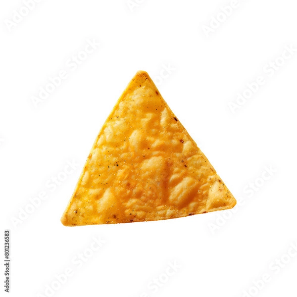 Fototapeta Triangular tortilla chip on transparent background