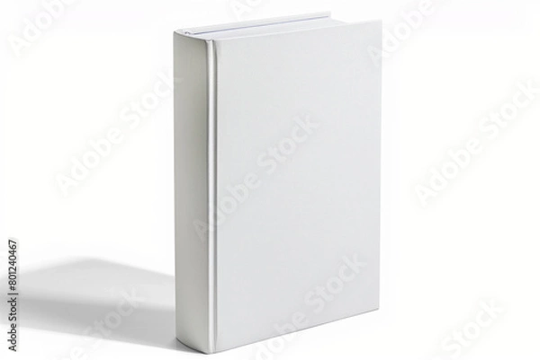 Obraz White hard cover book standing on edge
