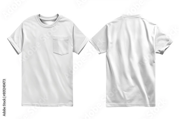 Obraz Simplistic white t-shirt with pocket design