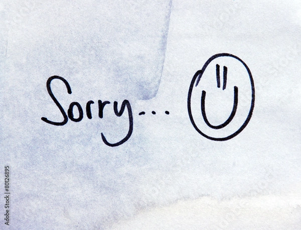 Obraz sorry note