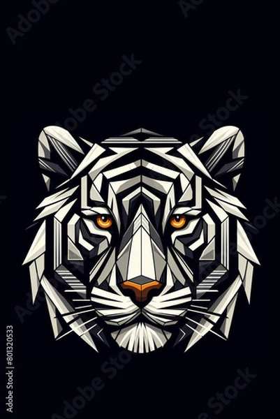 Fototapeta Generative Ai white tiger